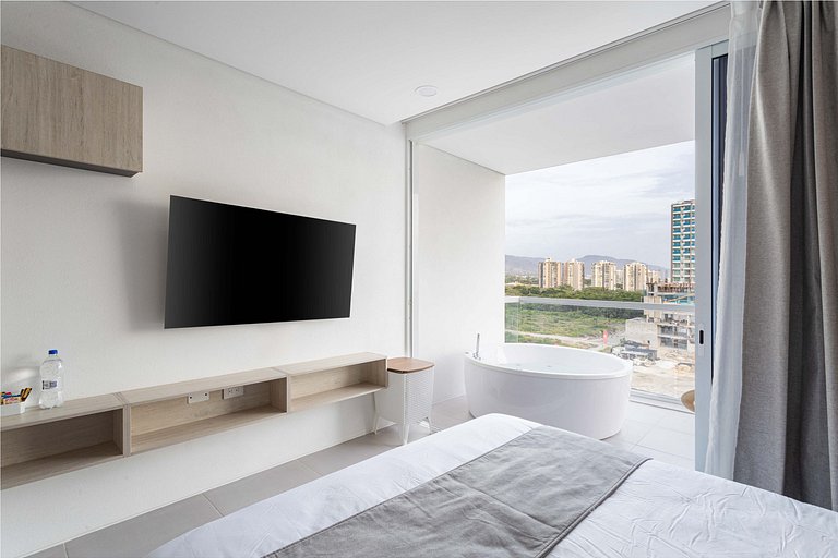 Suite romántica en Santa Marta con jacuzzi privado