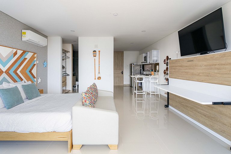 Serene luxury with private beach access for 4