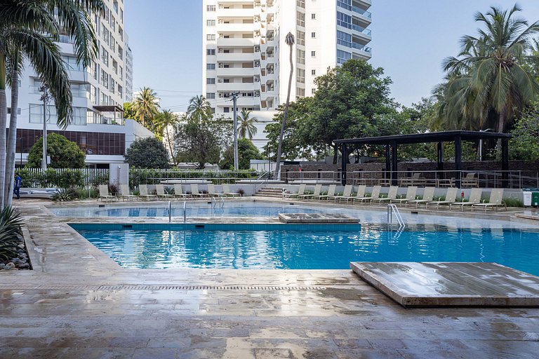 Serene luxury with private beach access for 4