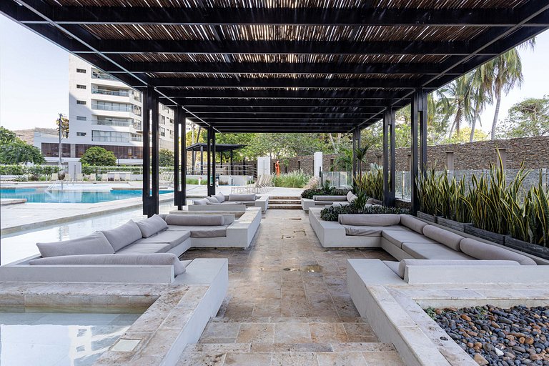 Serene luxury with private beach access for 4