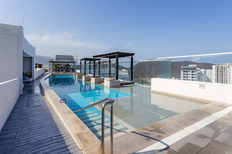 Serene luxury with private beach access for 4