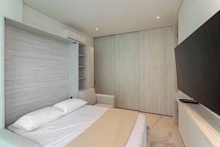 Nuevo cerca al mar con 2 camas+piscina+A/C+Wifi