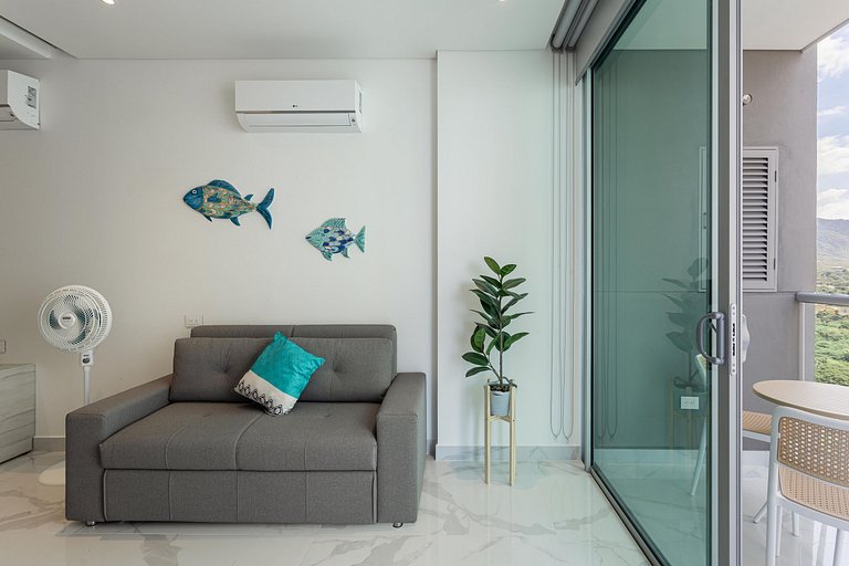 Nuevo Apto+piscina+A/C+Wifi+cerca al mar