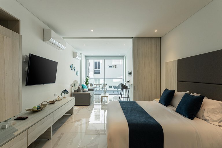 Nuevo Apto+piscina+A/C+Wifi+cerca al mar