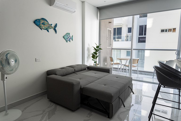 Nuevo Apto+piscina+A/C+Wifi+cerca al mar