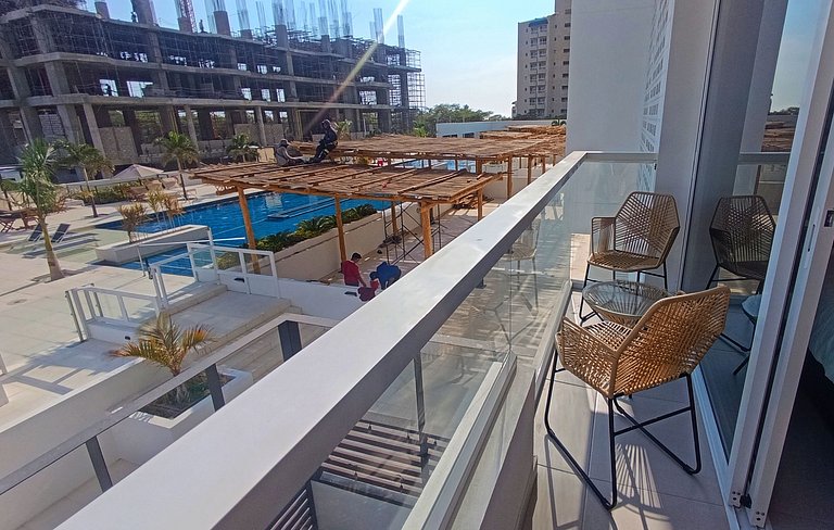 Piscina y playa en pozos colorados - apartasuite piso 3