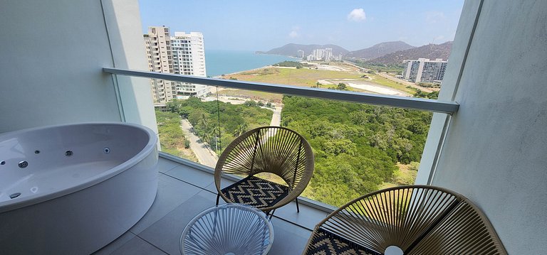Apartasuite en Santa Marta con jacuzzi