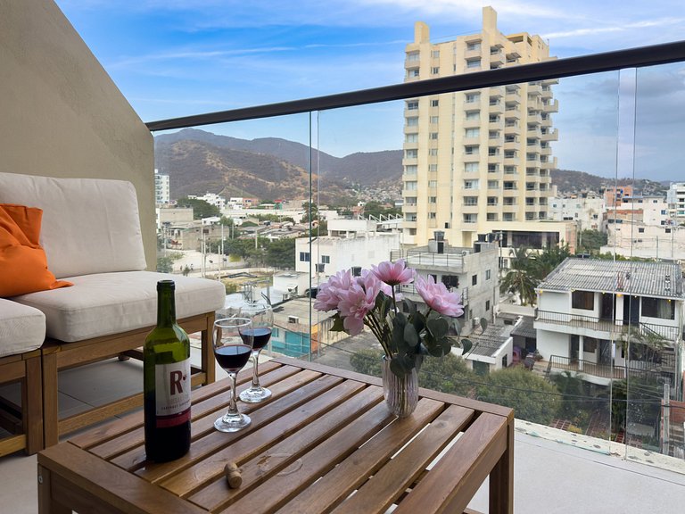 Apartamento elegante cerca de la playa en Santa Marta