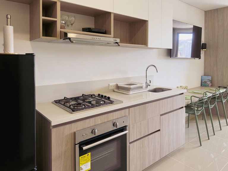 Rodadero Sur | Estudio moderno | 4 pax | A/C