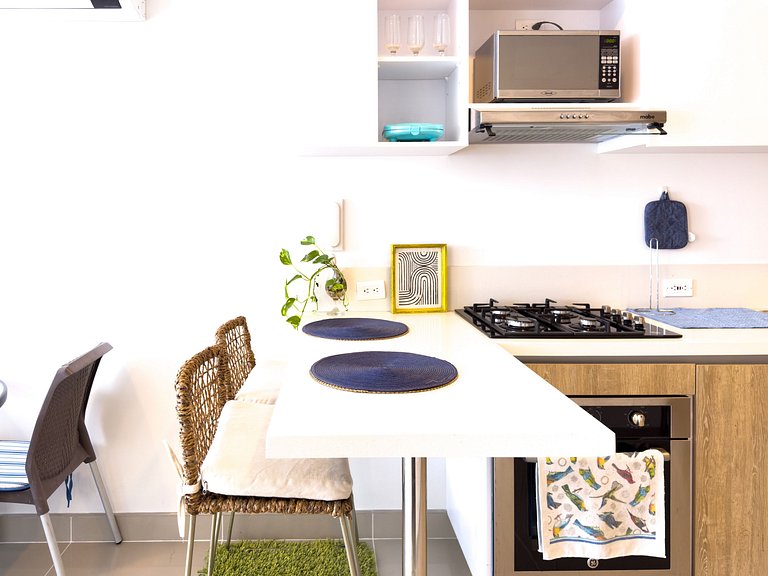 Serene luxury with private beach access for 4