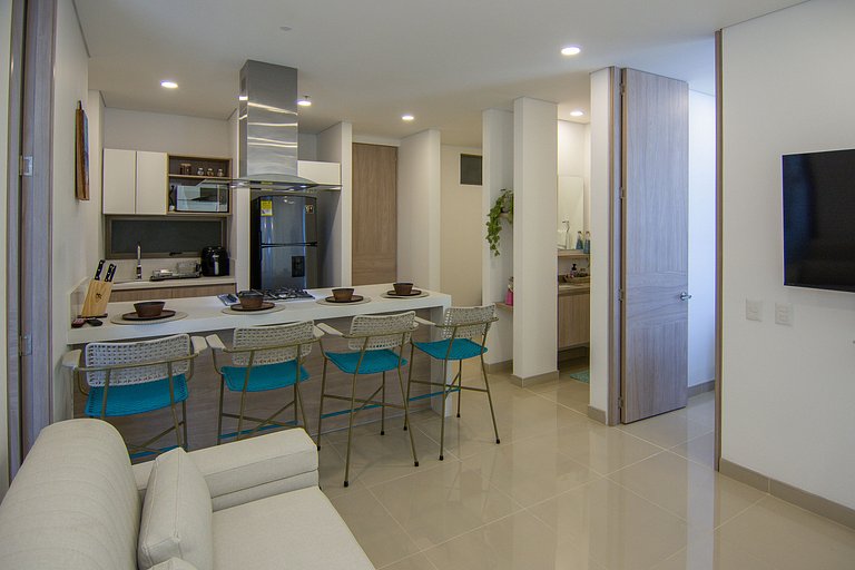 Apartamento elegante cerca de la playa en Santa Marta