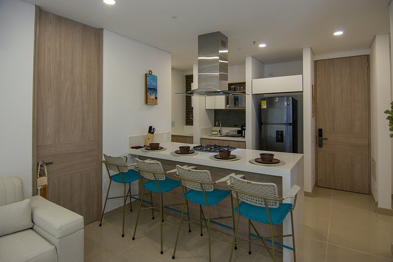 Apartamento elegante cerca de la playa en Santa Marta